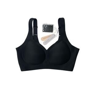 Oeak Bra Womens 3XL Black Wireless Seamless Full Coverage Support Molded Cups